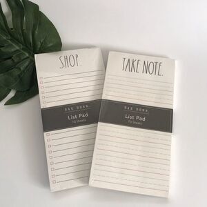 Rae Dunn Take Note & Shop List Pad Set